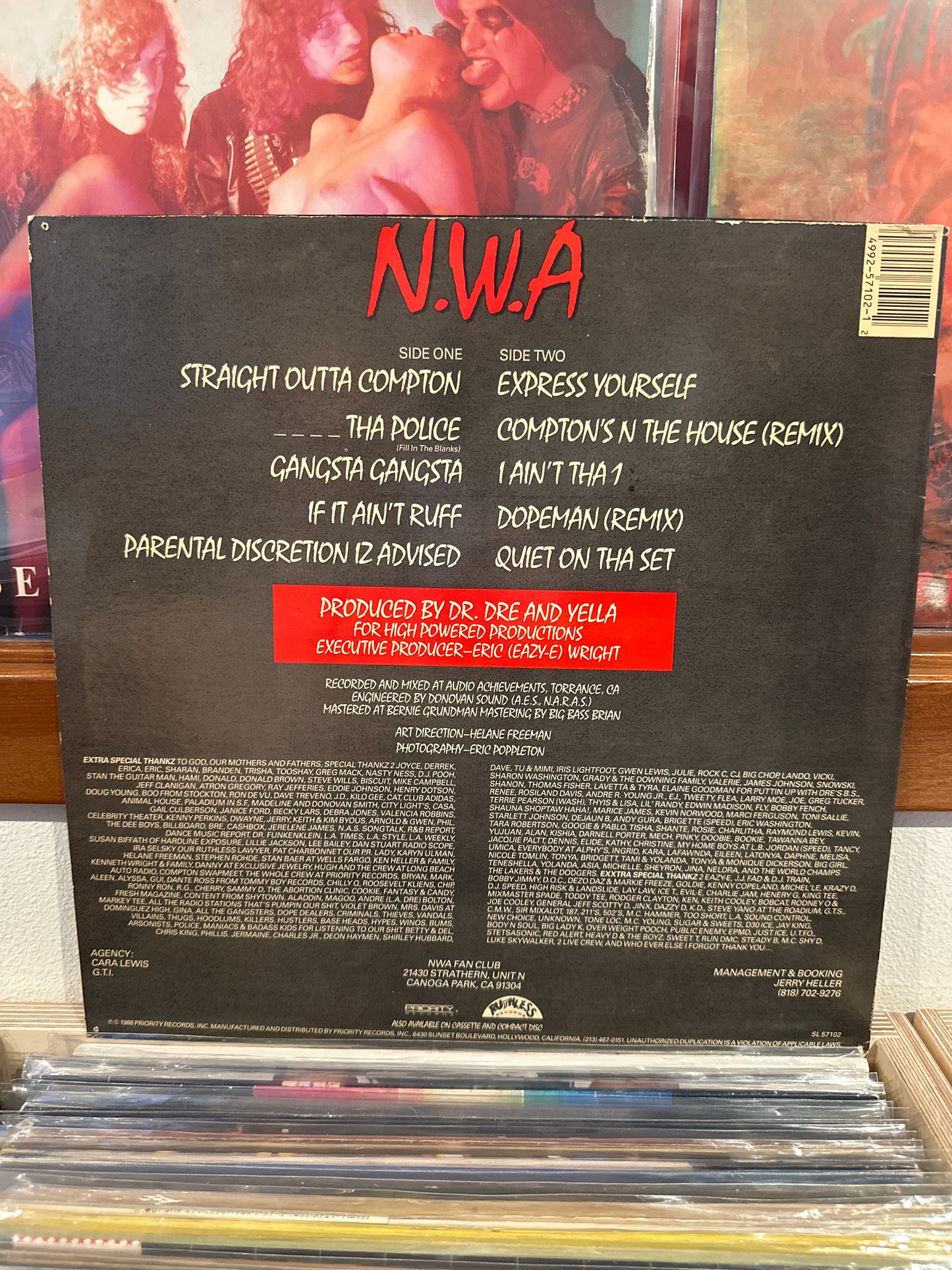 N.W.A - Straight Outta Compton US first press