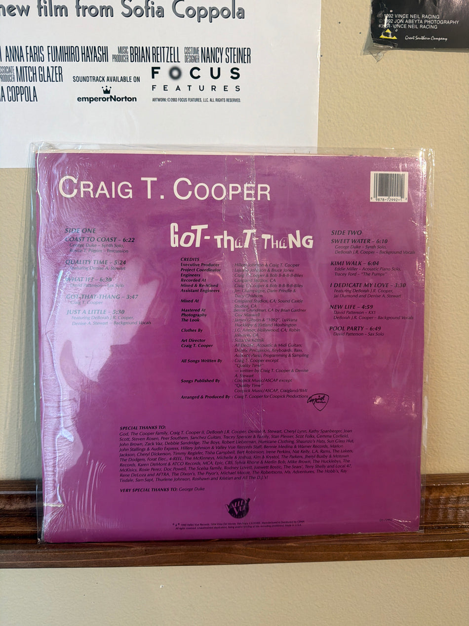 Craig T Cooper - Got That Thang (US Vinyl LP)