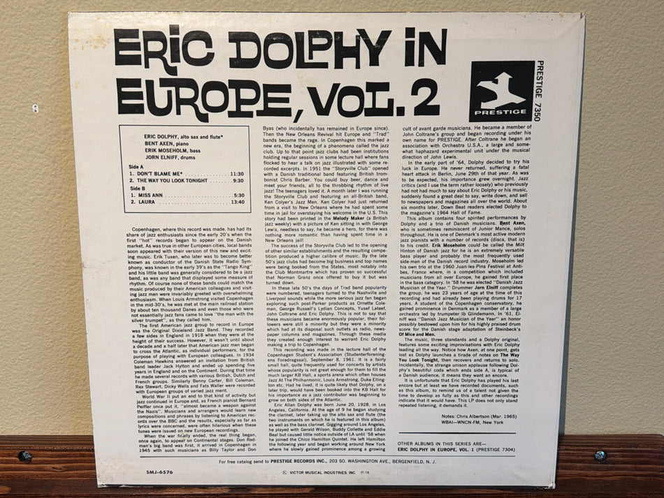 Eric Dolphy - In Europe, Vol. 2 (JP w/ insert)