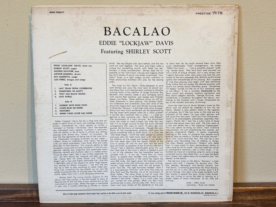 Eddie “Lockjaw” Davis & Shirley Scott - Bacalao