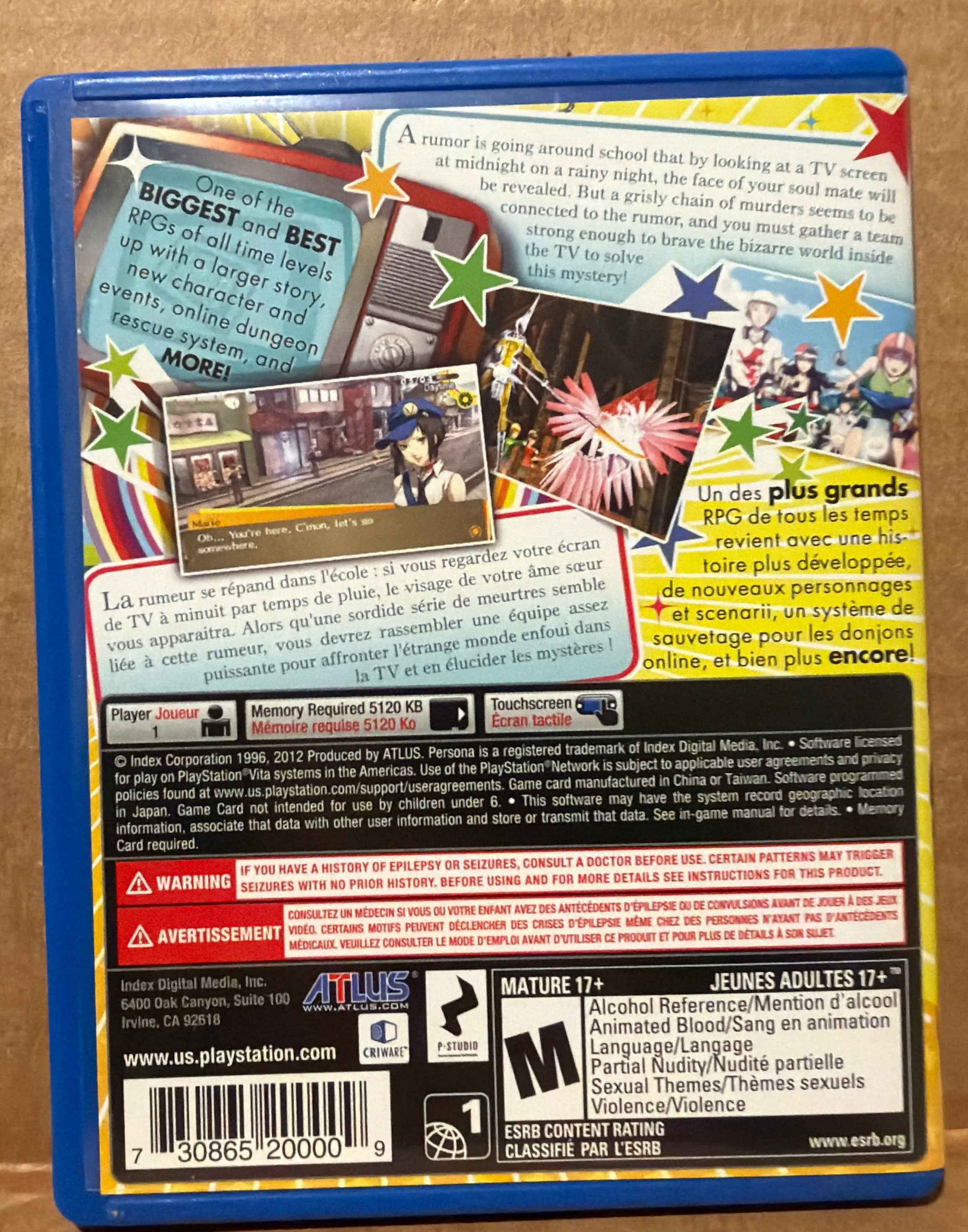 Persona 4 Golden PS Vita