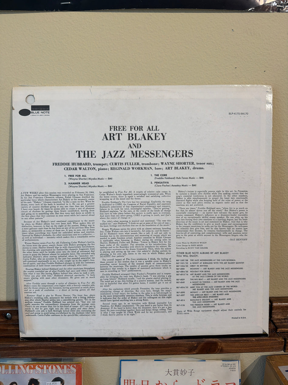 Art Blakey & the Jazz Messengers - Free for All (US Vinyl LP)
