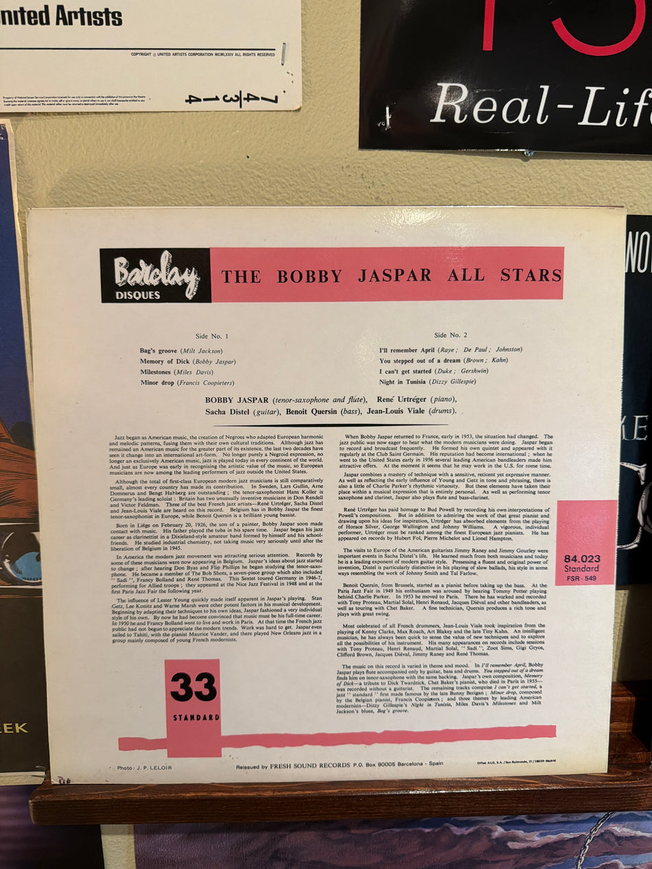 The Bobby Jaspar All Stars – Bobby Jaspar And His All Stars