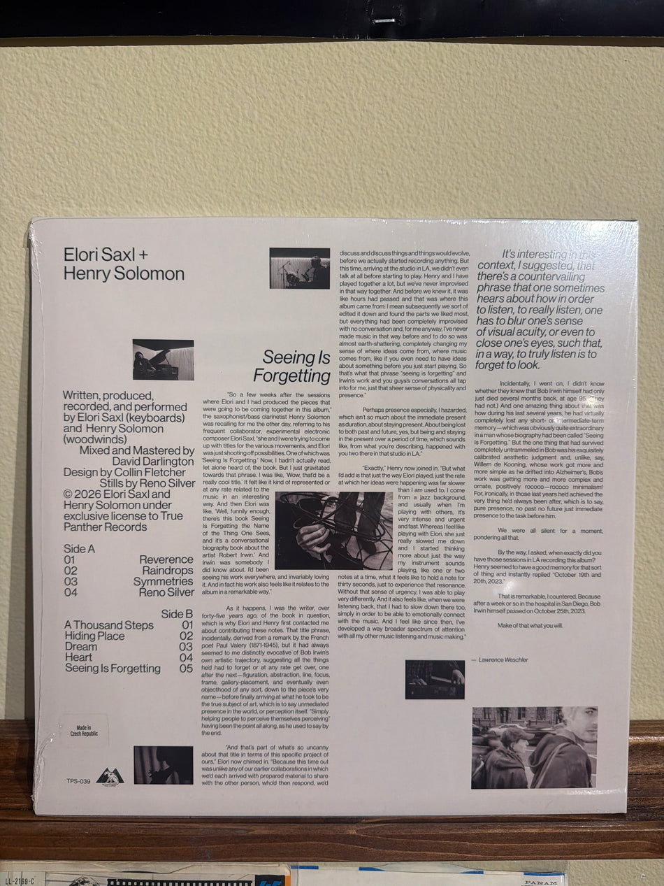 Elori Saxl + Henry Solomon - Seeing is Forgetting