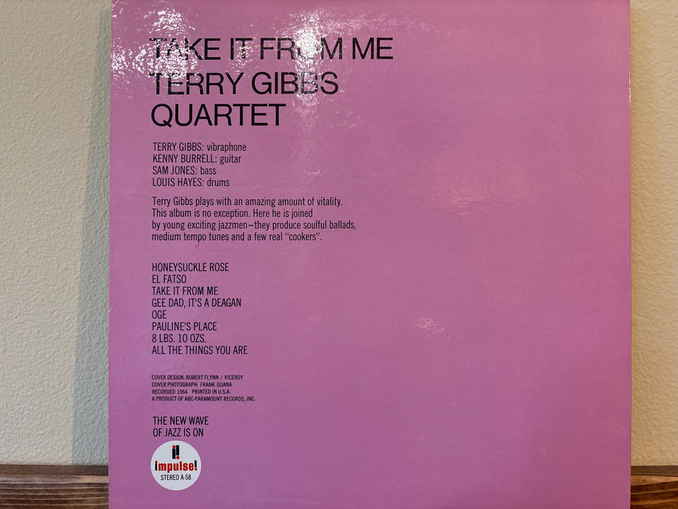 Terry Gibbs Quartet featuring Kenny Burrell, Sam Jones, and Louis Hayes - Take It From Me
