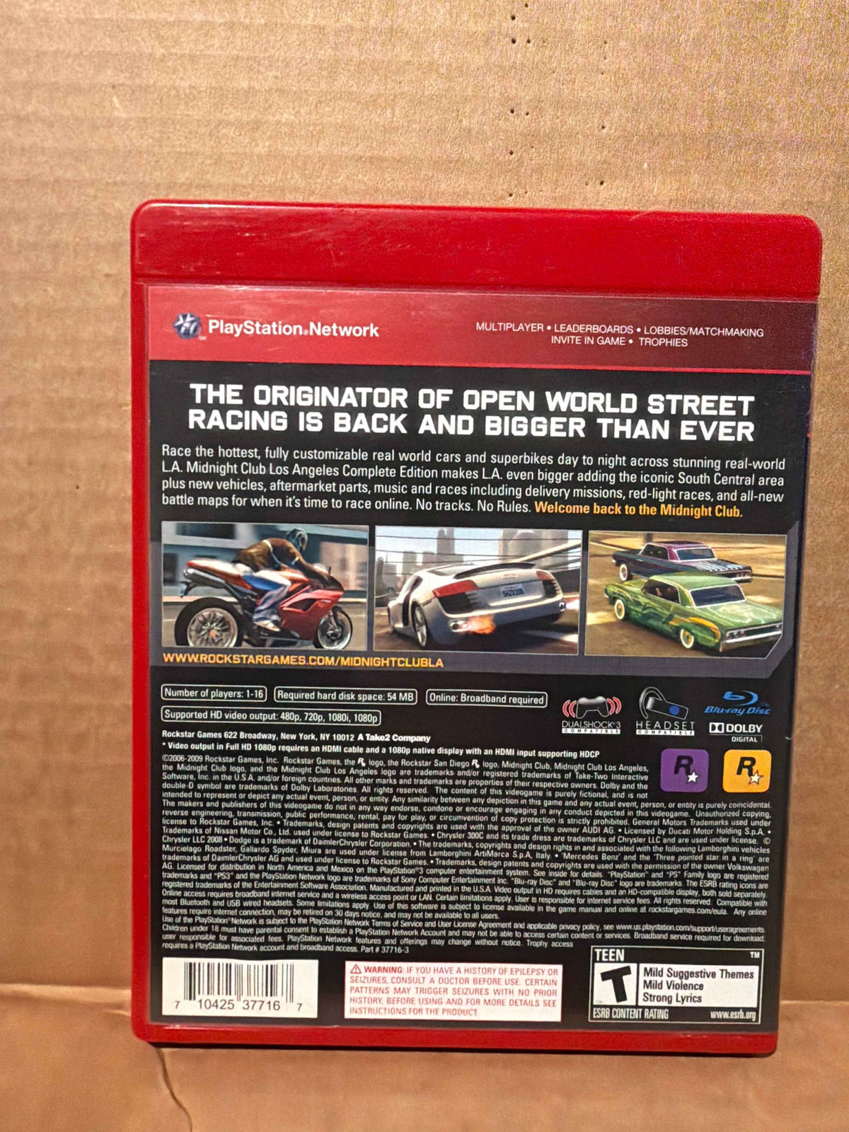 Midnight Club Los Angeles Complete Edition PS3