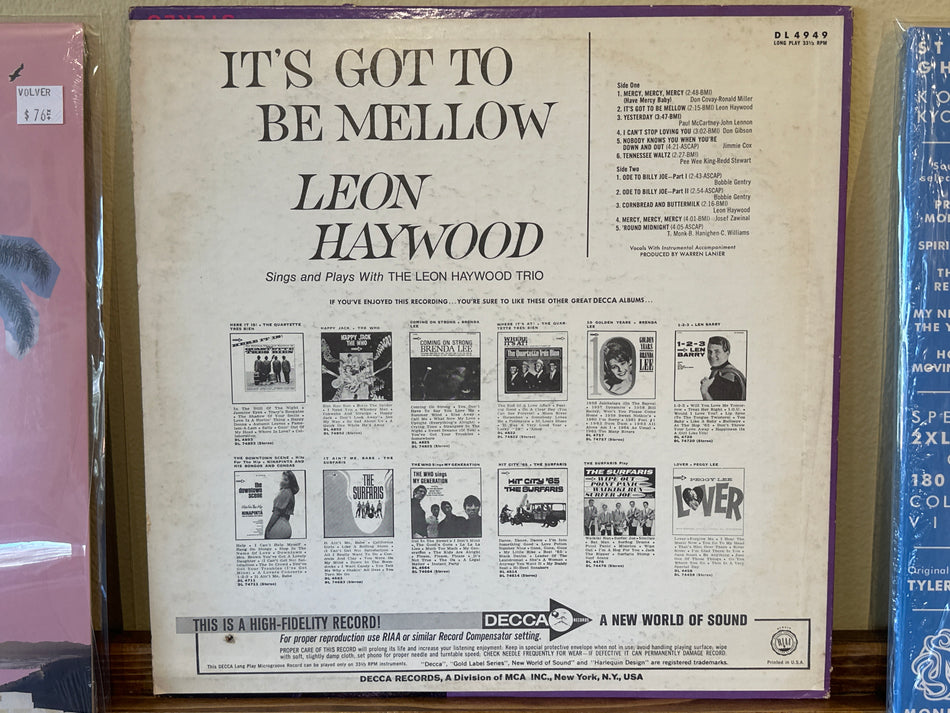 Leon Haywood - It’s Got To Be Mellow