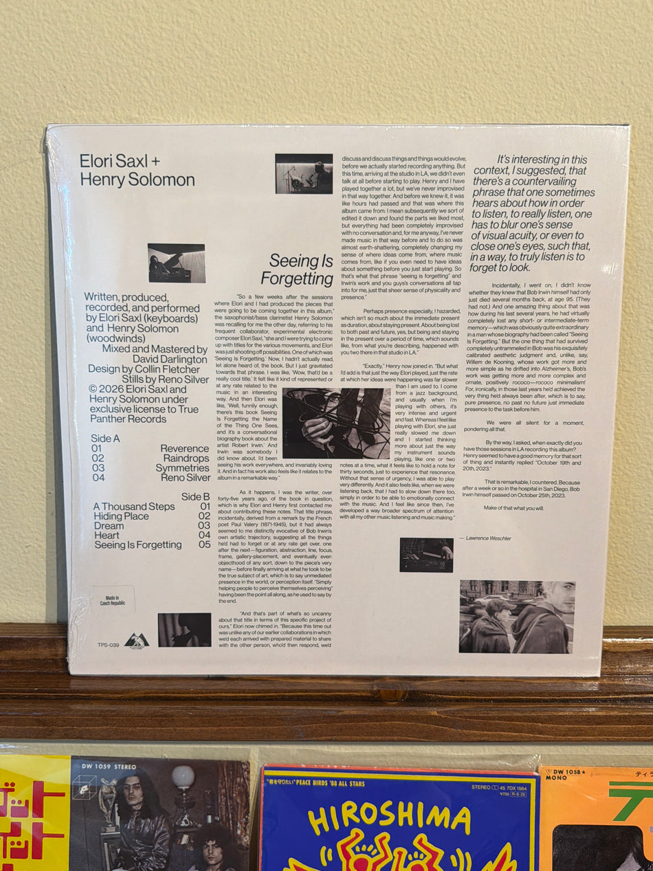 Elori Saxl + Henry Solomon - Seeing Is Forgetting