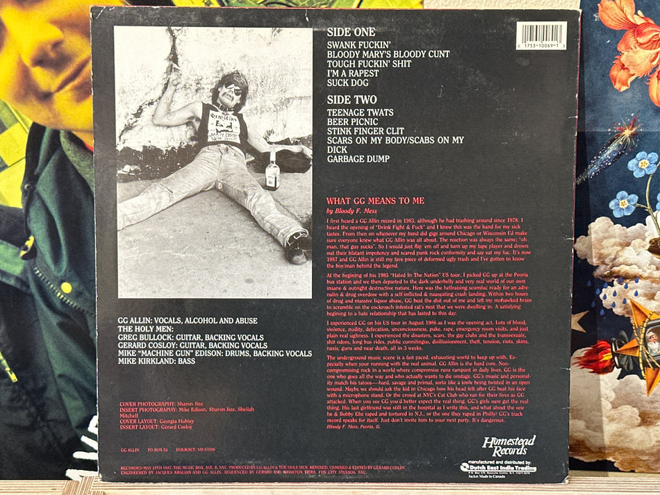 GG Allin & The Holy Men - You Give Love A Bad Name (maroon) - Volver Records