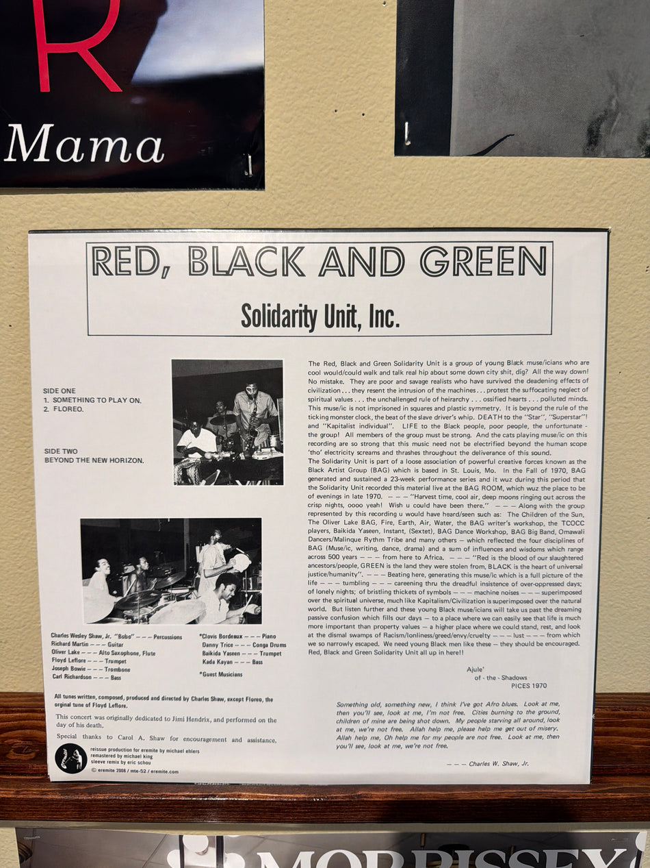 Solidarity Unit, Inc. - Red Black and Green (2008)