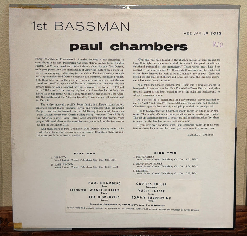 Paul Chambers - 1st Bassman