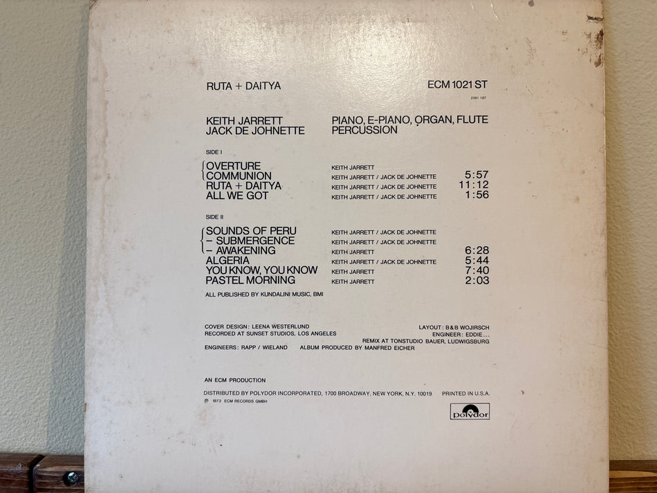 Keith Jarrett & Jack DeJohnette - Ruta And Daitya