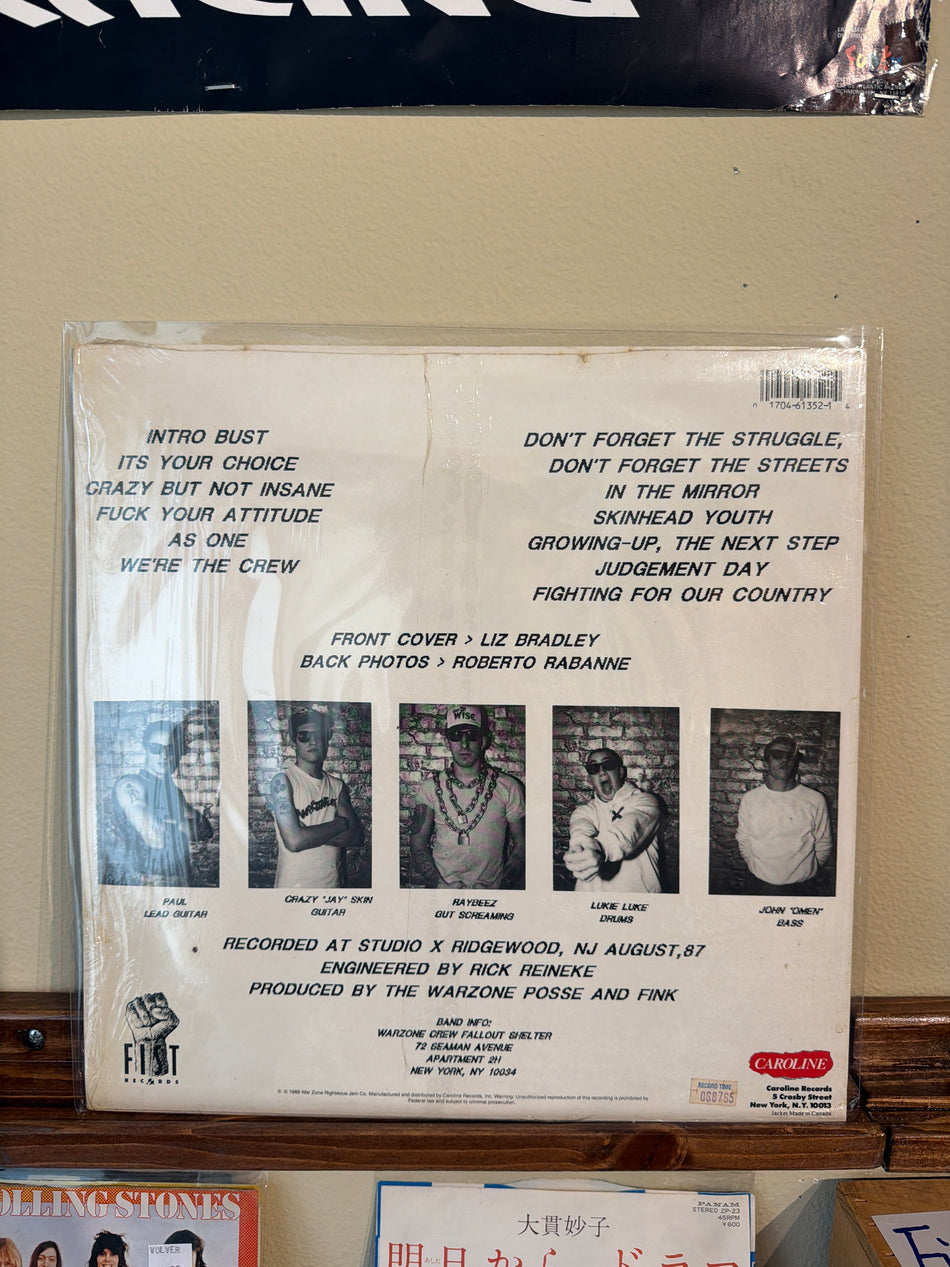 Warzone - Don’t Forget The Struggle Don’t Forget The Streets (First press in shrink w/ insert) Vinyl LP