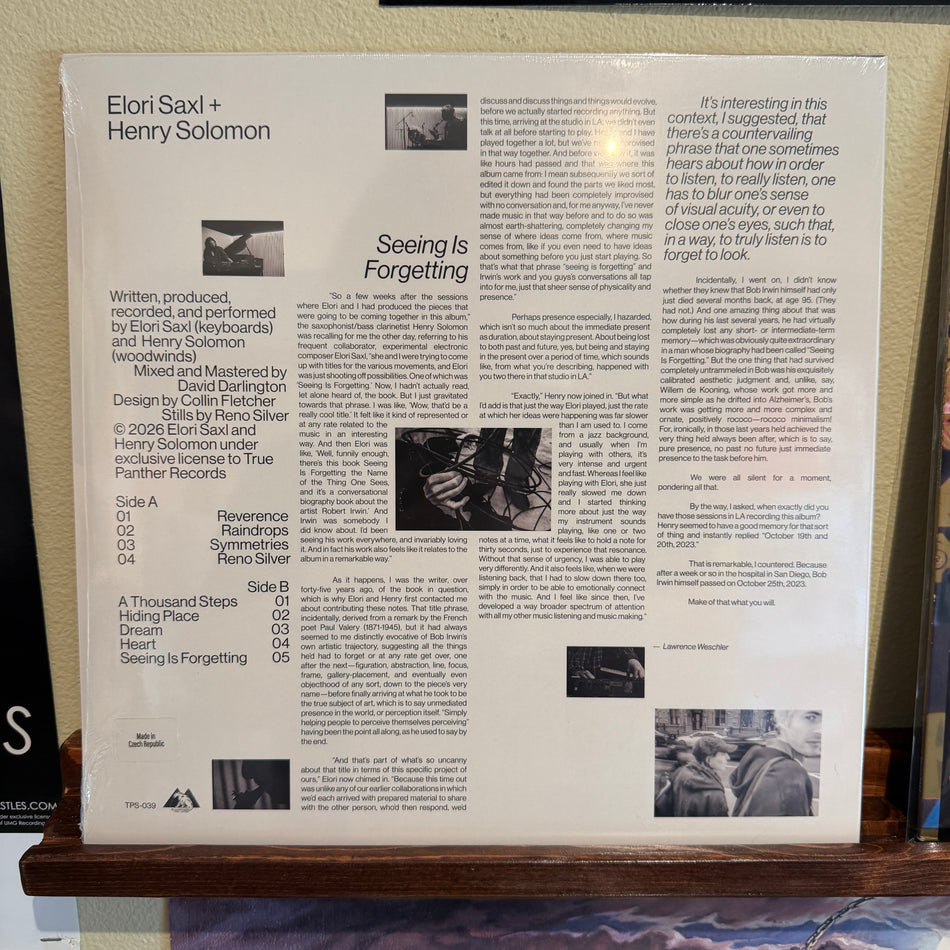 Elori Saxl + Henry Solomon – Seeing Is Forgetting