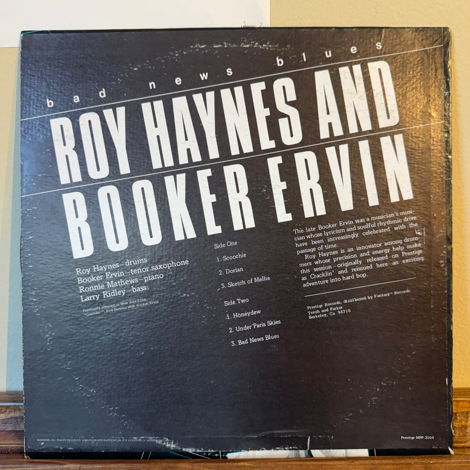 Roy Haynes & Booker Ervin - Bad News Blues